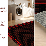 Ultra Soft Area Rug, Non Slip, Stain Resistant, Washable Area Rugs for Living Room, Bedroom, Playful Contemporary Gaming Design(Black)