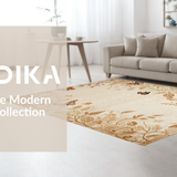 Ultra Soft Area Rug, Non Slip, Stain Resistant, Washable Area Rugs for Living Room, Bedroom, Contemporary Abstract Insect Art(Beige)