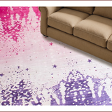 Ultra Soft Area Rug, Non Slip, Stain Resistant, Washable Area Rugs for Living Room, Bedroom, Lively Tie-Dye Dreamscape Effect(Pink)