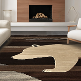 Ultra Soft Area Rug, Non Slip, Stain Resistant, Washable Area Rugs for Living Room, Bedroom, Trendy Muted Tone Shag Finish(Brown)