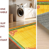 Ultra Soft Area Rug, Non Slip, Stain Resistant, Washable Area Rugs for Living Room, Bedroom, Playful Kaleidoscope Color Splash(Yellow)