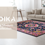 Contemporary Vibrant Medallion Style(Blue)