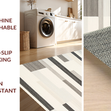 Ultra Soft Area Rug, Non Slip, Stain Resistant, Washable Area Rugs for Living Room, Bedroom, Chic Modern Arch Geometry(Gray)