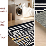 Ultra Soft Area Rug, Non Slip, Stain Resistant, Washable Area Rugs for Living Room, Bedroom, Whimsical Graphic Animal Pattern(Black)
