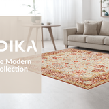 Ultra Soft Area Rug, Non Slip, Stain Resistant, Washable Area Rugs for Living Room, Bedroom, Stylish Minimalist Linear Design(Beige)