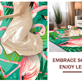Ultra Soft Area Rug, Non Slip, Stain Resistant, Washable Area Rugs for Living Room, Bedroom, Elegant Coastal Flamingo Imagery(Pink)