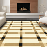 Ultra Soft Area Rug, Non Slip, Stain Resistant, Washable Area Rugs for Living Room, Bedroom, Elegant Neutral Toned Checkerboard(Beige)
