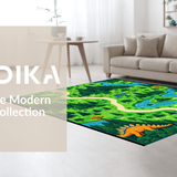 Whimsical Dino Adventure Landscape(Green)