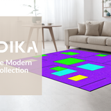 Ultra Soft Area Rug, Non Slip, Stain Resistant, Washable Area Rugs for Living Room, Bedroom, Vibrant Educational Tiled Design(Purple)