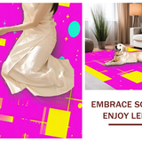 Ultra Soft Area Rug, Non Slip, Stain Resistant, Washable Area Rugs for Living Room, Bedroom, Whimsical Geometric Accent Style(Pink)