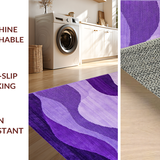 Ultra Soft Area Rug, Non Slip, Stain Resistant, Washable Area Rugs for Living Room, Bedroom, Sleek Textural Purple Floor Accent(Purple)