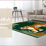 Ultra Soft Area Rug, Non Slip, Stain Resistant, Washable Area Rugs for Living Room, Bedroom, Cozy Soft Green Medallion Style(Green)