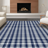 Contemporary Blue Geometric Elegance(Blue)