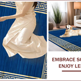 Ultra Soft Area Rug, Non Slip, Stain Resistant, Washable Area Rugs for Living Room, Bedroom, Luxurious Dark Blue Aesthetic(Blue)