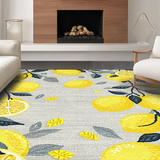 Ultra Soft Area Rug, Non Slip, Stain Resistant, Washable Area Rugs for Living Room, Bedroom, Stylish Wreath Theme for Interiors(Yellow)