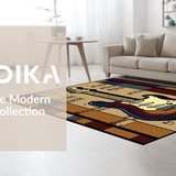 Ultra Soft Area Rug, Non Slip, Stain Resistant, Washable Area Rugs for Living Room, Bedroom, Rustic Earthy Color Palette(Brown)