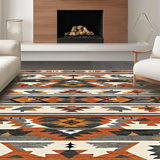 Ultra Soft Area Rug, Non Slip, Stain Resistant, Washable Area Rugs for Living Room, Bedroom, Dynamic Southwest Inspired Elements(Brown)