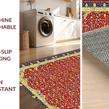 Striking Colorful Floral Tapestry(Red)