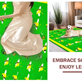 Ultra Soft Area Rug, Non Slip, Stain Resistant, Washable Area Rugs for Living Room, Bedroom, Bold Eclectic Wildlife Pattern(Green)