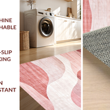 Ultra Soft Area Rug, Non Slip, Stain Resistant, Washable Area Rugs for Living Room, Bedroom, Inviting Plush Colorful Design(Beige)