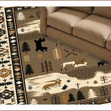 Ultra Soft Area Rug, Non Slip, Stain Resistant, Washable Area Rugs for Living Room, Bedroom, Nature-Inspired Earthy Palette(Brown)