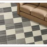 Ultra Soft Area Rug, Non Slip, Stain Resistant, Washable Area Rugs for Living Room, Bedroom, Faux Wool Plaid Checkered(Gray)