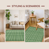 Ultra Soft Area Rug, Non Slip, Stain Resistant, Washable Area Rugs for Living Room, Bedroom, Rustic Fluffy Shag Textured Motif(Green)
