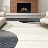 Ultra Soft Area Rug, Non Slip, Stain Resistant, Washable Area Rugs for Living Room, Bedroom, Charming Cozy Round Bubble Style(Gray)