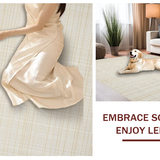 Ultra Soft Area Rug, Non Slip, Stain Resistant, Washable Area Rugs for Living Room, Bedroom, Luxurious Creamy Shagged Surface Style(Beige)