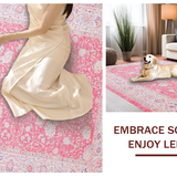 Cozy Light Pink Abstract Motif(Pink)