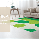 Ultra Soft Area Rug, Non Slip, Stain Resistant, Washable Area Rugs for Living Room, Bedroom, Kids Cat Print Irregular(Green)