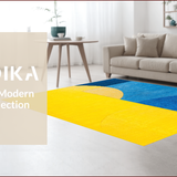 Ultra Soft Area Rug, Non Slip, Stain Resistant, Washable Area Rugs for Living Room, Bedroom, Contemporary Box Pattern Home Office Carpet(Yellow)