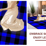 Artful Abstract Blue Tartan Style(Blue)