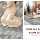 Ultra Soft Area Rug, Non Slip, Stain Resistant, Washable Area Rugs for Living Room, Bedroom, Sleek Monochrome Diamond Layout(Gray)