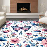 Ultra Soft Area Rug, Non Slip, Stain Resistant, Washable Area Rugs for Living Room, Bedroom, Serene Colorful Nature Design(Pink)