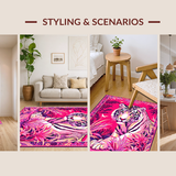 Lively Colorful Tiger Motif(Pink)