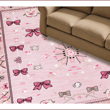 Ultra Soft Area Rug, Non Slip, Stain Resistant, Washable Area Rugs for Living Room, Bedroom, Whimsical Soft Color Palette(Pink)