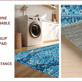 Ultra Soft Area Rug, Non Slip, Stain Resistant, Washable Area Rugs for Living Room, Bedroom, Vintage Distressed(Blue)