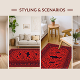 Contemporary Whale Graphic Motif(Red)