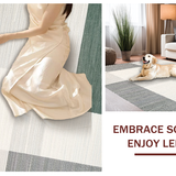 Ultra Soft Area Rug, Non Slip, Stain Resistant, Washable Area Rugs for Living Room, Bedroom, Calming Pastel Patterned Harmony(Gray)
