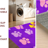 Ultra Soft Area Rug, Non Slip, Stain Resistant, Washable Area Rugs for Living Room, Bedroom, Colorful Artistic Animal Claw Arrangement(Purple)