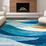 Fresh Nautical Flowing Lines(Blue)