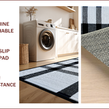Ultra Soft Area Rug, Non Slip, Stain Resistant, Washable Area Rugs for Living Room, Bedroom, Minimalist Low Pile Stain Resistant Dorm Carpet(Black)