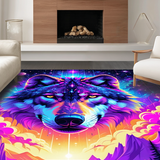 Ultra Soft Area Rug, Non Slip, Stain Resistant, Washable Area Rugs for Living Room, Bedroom, Colorful Abstract Galactic Aesthetic(Purple)