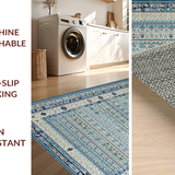 Ultra Soft Area Rug, Non Slip, Stain Resistant, Washable Area Rugs for Living Room, Bedroom, Delightful Blue Bow Accent Rug for Trendy Preppy Room Decor(Blue)