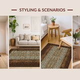 Ultra Soft Area Rug, Non Slip, Stain Resistant, Washable Area Rugs for Living Room, Bedroom, Rustic Earthy Tones Aesthetic(Brown)