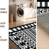Ultra Soft Area Rug, Non Slip, Stain Resistant, Washable Area Rugs for Living Room, Bedroom, Artistic Bold Animal Print Appeal(Black)