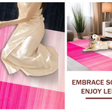 Ultra Soft Area Rug, Non Slip, Stain Resistant, Washable Area Rugs for Living Room, Bedroom, Chic Contemporary Gradient Style(Pink)