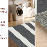 Ultra Soft Area Rug, Non Slip, Stain Resistant, Washable Area Rugs for Living Room, Bedroom, Vibrant Patterned Coastal Design(Gray)