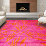 Ultra Soft Area Rug, Non Slip, Stain Resistant, Washable Area Rugs for Living Room, Bedroom, Contemporary Playful Safari Style(Pink)